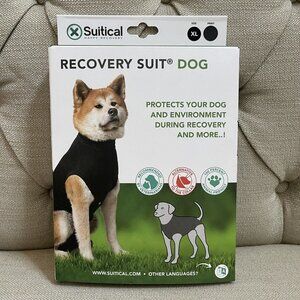 Dog Post Surgery Recovery  Suitical Happy Recovery Dogs XL black Blue  Suit Snap
